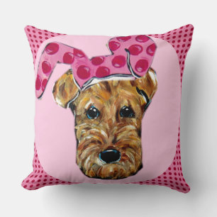 AIREDALE TERRIERS THROW PILLOW