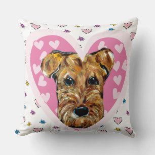 AIREDALE TERRIERS THROW PILLOW