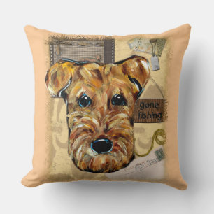 AIREDALE TERRIERS THROW PILLOW