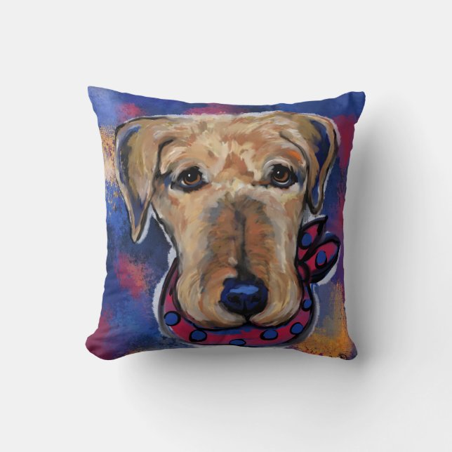 Airedale Terriers   Throw Pillow (Front)