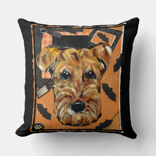 AIREDALE TERRIERS THROW PILLOW (Front)