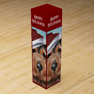 AIREDALE TERRIERS WINE BOX