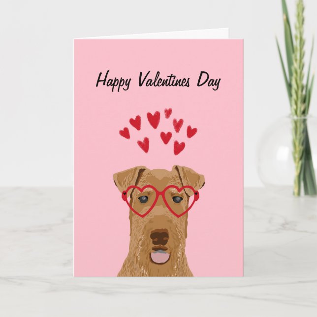 Airedale Valentines Love Card (Front)