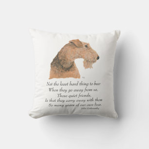 Airedale, Welsh, Lakeland Terrier Keepsake Throw Pillow