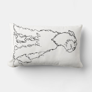 Airedale, Welsh or Lakeland Terrier Happiness Lumbar Pillow