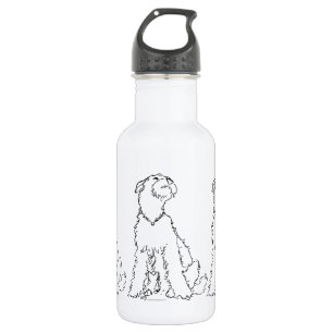 Airedale, Welsh or Lakeland Terrier Happiness Stainless Steel Water Bottle