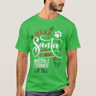 Airedaleerrier Dog Christmas Dog breed friend boy T-Shirt