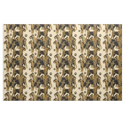 Airedales Patterned fabric
