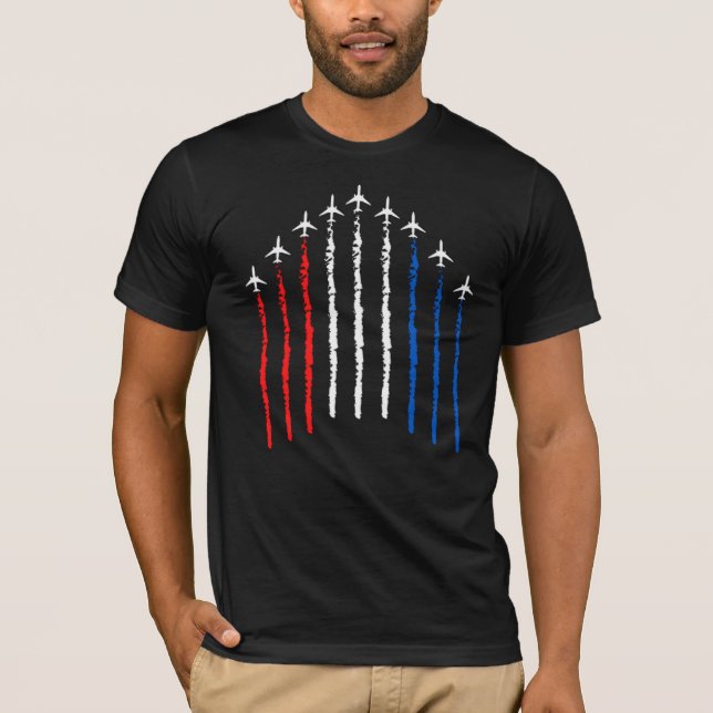 Airforce Flyover 4th Of July T-Shirt (Front)