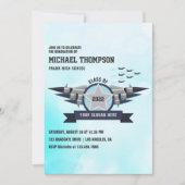 Airforce themed Graduation Party Invitation (Front)