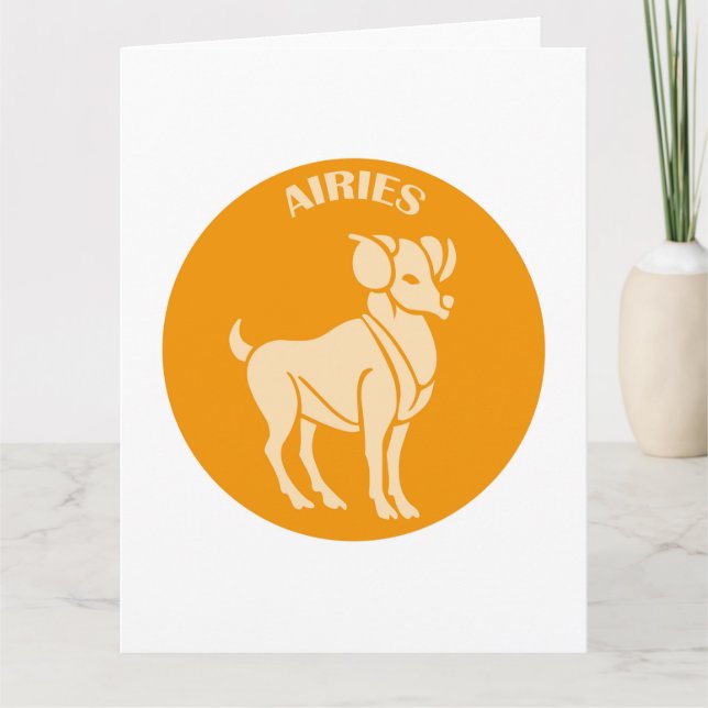 Airies, Zodiac Sign, Horoscope, Astrology Card (Front)