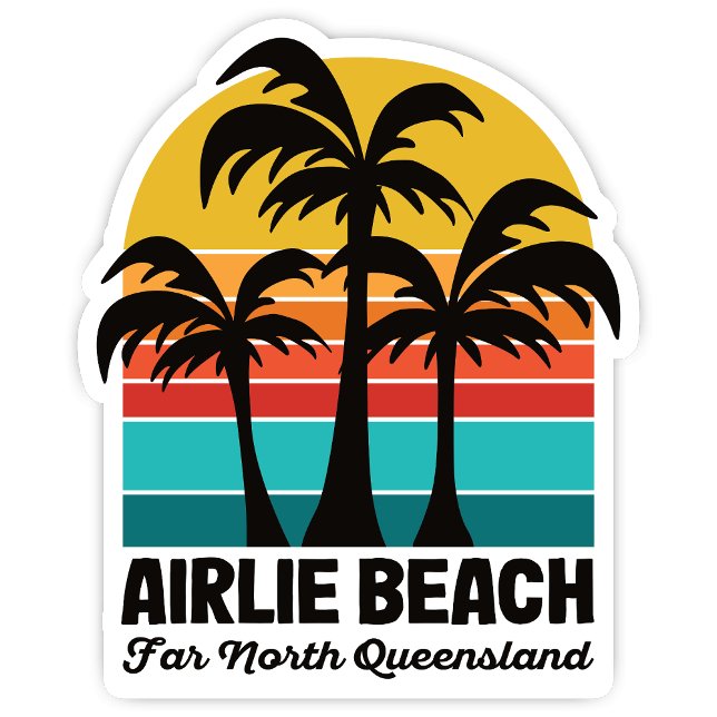 Airlie Beach, Queensland Sticker (Airlie Beach Far North Queensland Arch Sticker)