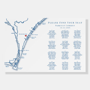Airlie Gardens 12 table Blue Wedding Seating Chart Foam Board