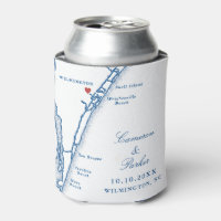 Airlie Gardens Wedding Favor Navy Wilmington Map