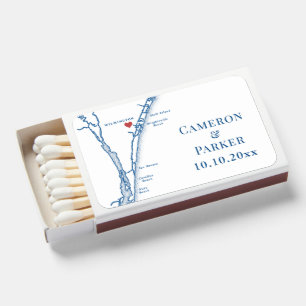 Airlie Gardens Wedding Wilmington Map Wedding Matchboxes