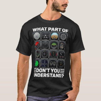 Airline Aircraft Airplane Pilot Tools Instruments T-Shirt