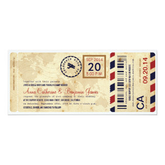 Airline Boarding Pass Ticket Wedding Invitation