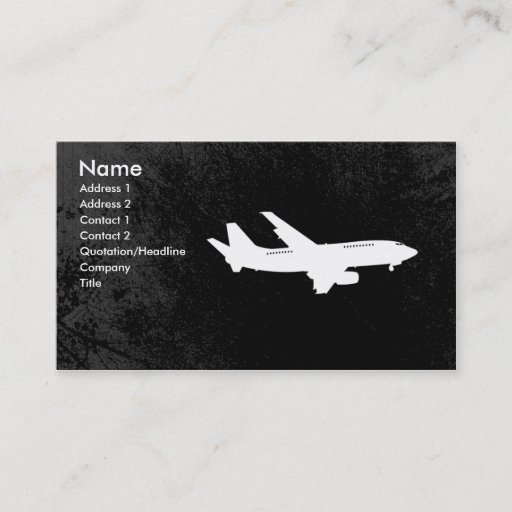 Customizable Airline Business Card template