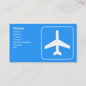 Airline Business Cards by businesscardtemplate at Zazzle