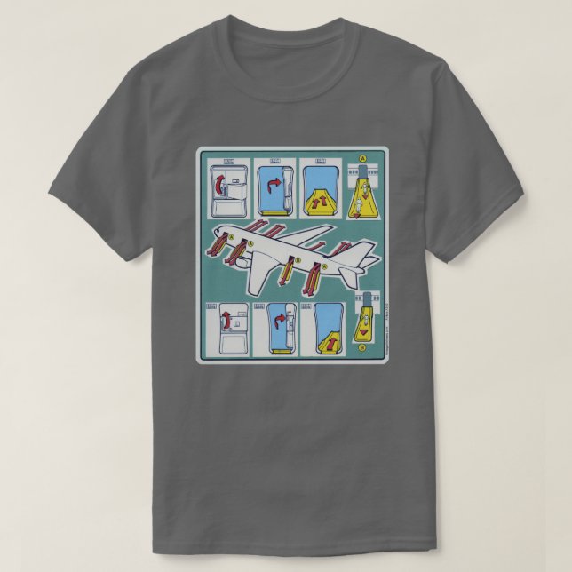 Airline Emergency Safety Card T-Shirt (Design Front)