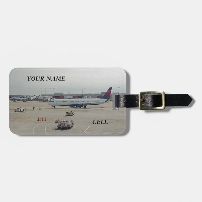 Airline Flight Luggage Tag (Front Horizontal)