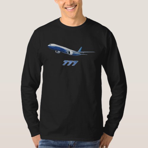 Airline Jet 777 Plane Airliner Jumbojet T_Shirt