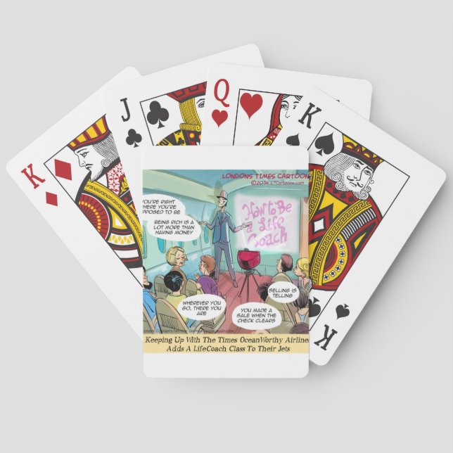Airline LifeCoach Class Funny Poker Cards (Back)