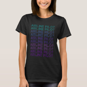 Airline Pilot Aviation Retro Airplane T-Shirt