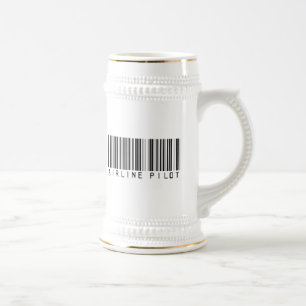 Airline Pilot Bar Code Beer Stein
