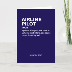 Airline Pilot – Funny Definition Card