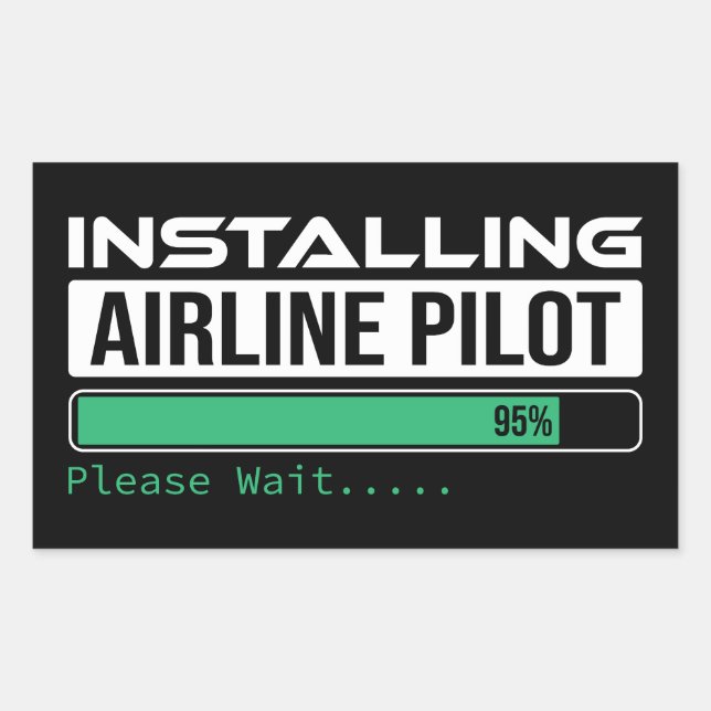 Airline PIlot Loading Funny Pilot Student Rectangular Sticker (Front)
