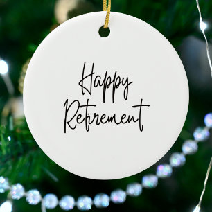 Airline Pilot Retirement Photo Blue Ivory Stripes Ceramic Ornament