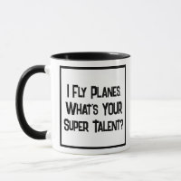 Airline Pilot Super Talent. Two Tone Coffee Mug