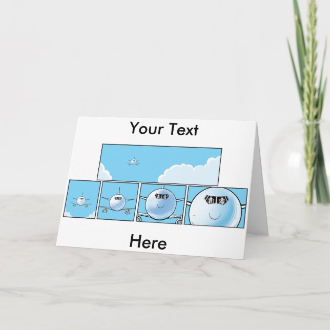 Airline Pilots Cartoon Greeting Card (Front)