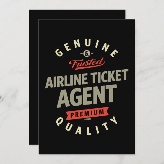 Airline Ticket Agent (Front/Back)
