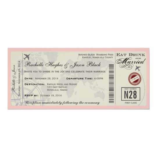 Airline Ticket Archives Page 6 Of 23 Emdotzee Designs Navy Orange Kraft Brown Antique Airline Ticket Wedding Invitations