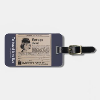 Airline Travel Airline Crewmember Recruitment Ad Luggage Tag by Rebecca_Reeder at Zazzle
