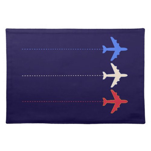 airlines airplanes cloth placemat