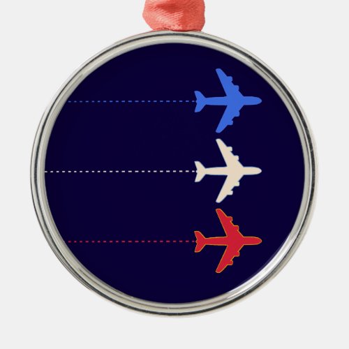 airlines airplanes metal ornament