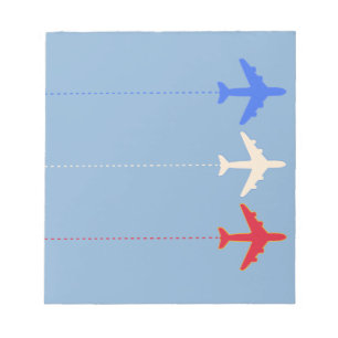 airlines airplanes notepad