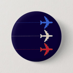 airlines airplanes pinback button