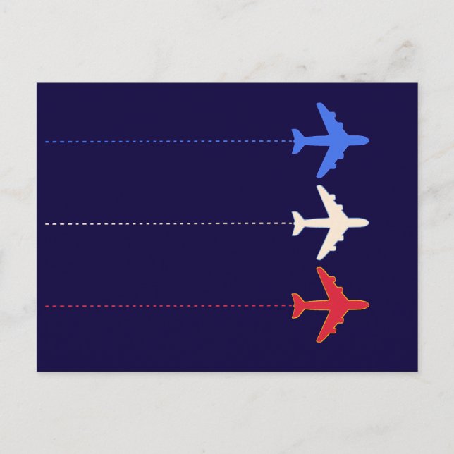 airlines airplanes postcard (Front)