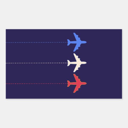 airlines airplanes rectangular sticker