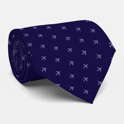 Airlines Blue Airplanes Tie for a Pilot