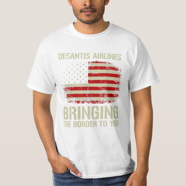 Airlines Bringing The Border T-Shirt (Front)