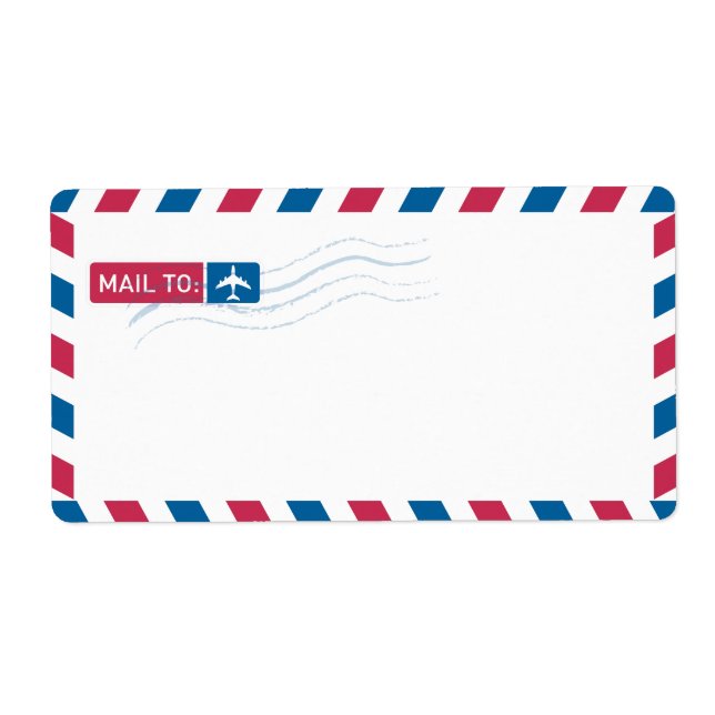 Airmail Address Mailing | MAIL TO: Label (Front)