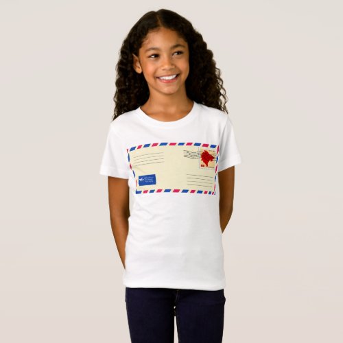 Airmail Envelope Girls T_Shirt