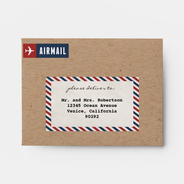 Airmail Envelope Kraft Paper A2 (Front)