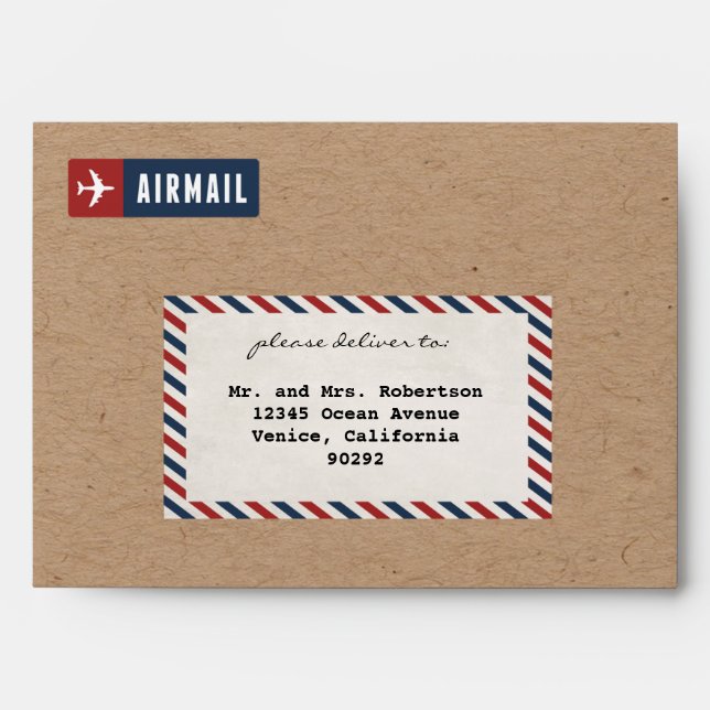 Airmail Envelope Kraft Paper A7 (Front)