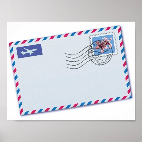 Airmail Envelope Poster
